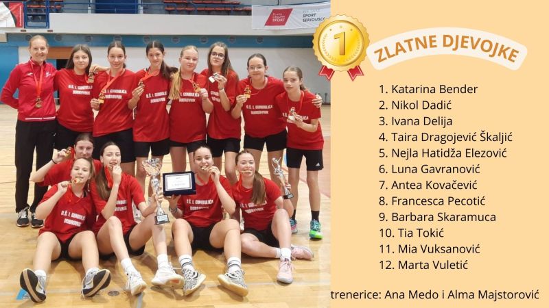 Naše djevojke osvojile zlato na Državnom natjecanju školskih košarkaških klubova (Poreč)